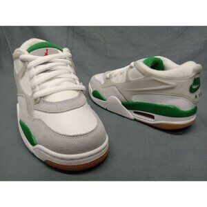 Nike Boys Air Jordan 4 RM (GS) Sneakers Mesh White Green Size 5.5 NEW IN BOX!